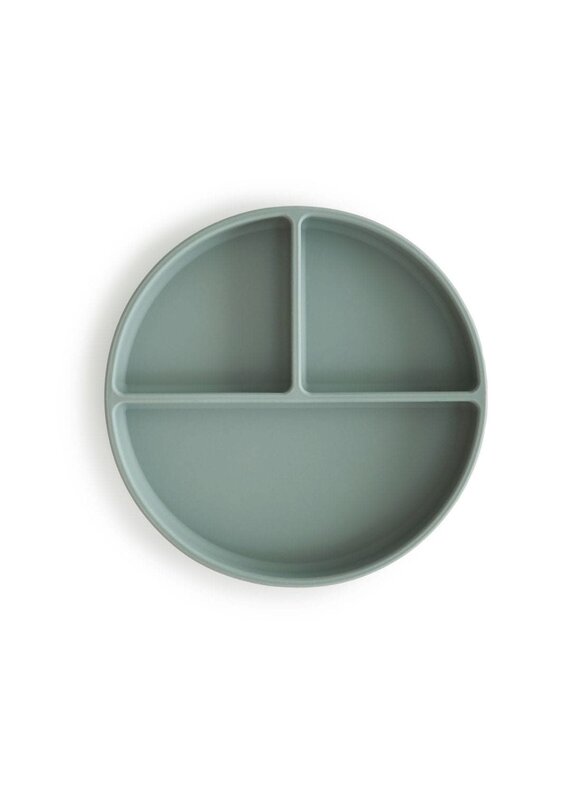Mushie Mushie silicone bord - Cambrigde blue (groen)