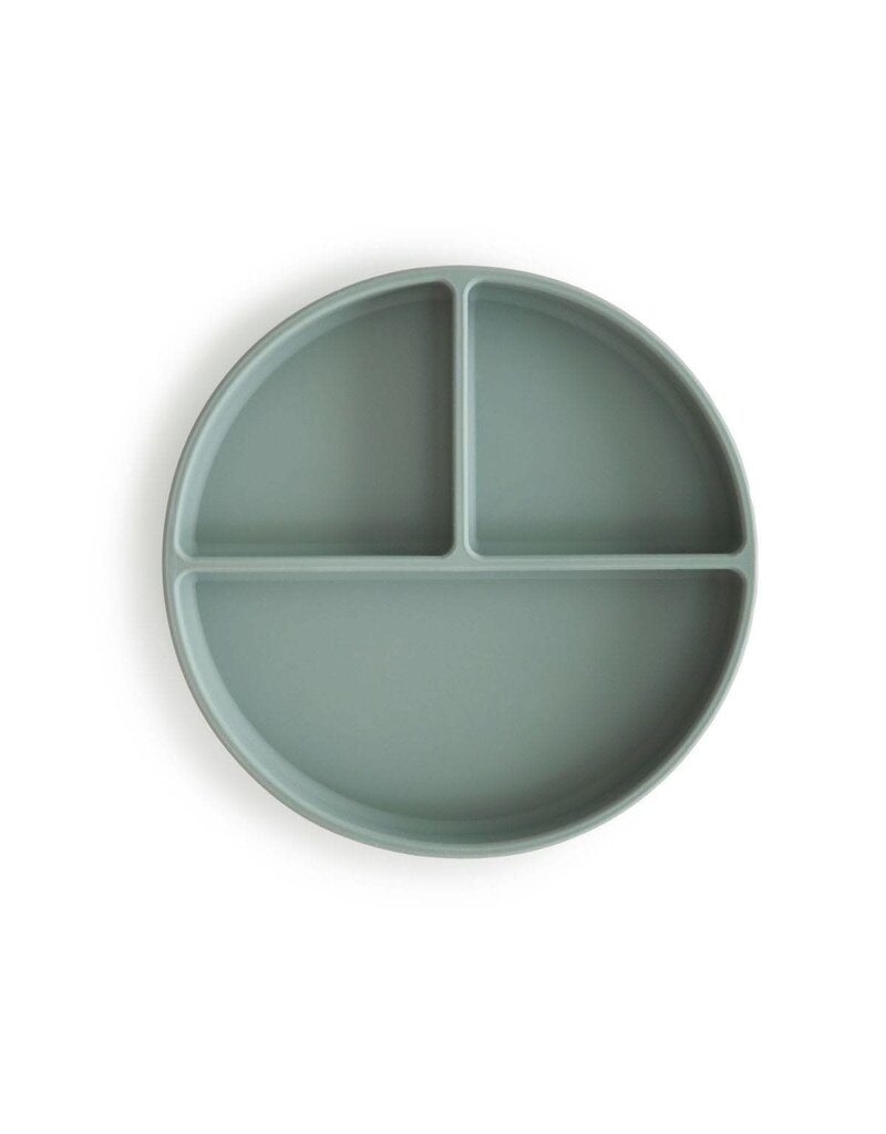Mushie Mushie silicone bord - Cambrigde blue (groen)