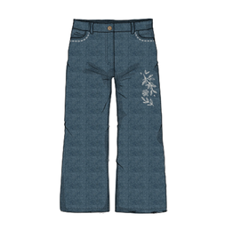 Your Wishes Your wishes-wide leg jeans-ethnic flower