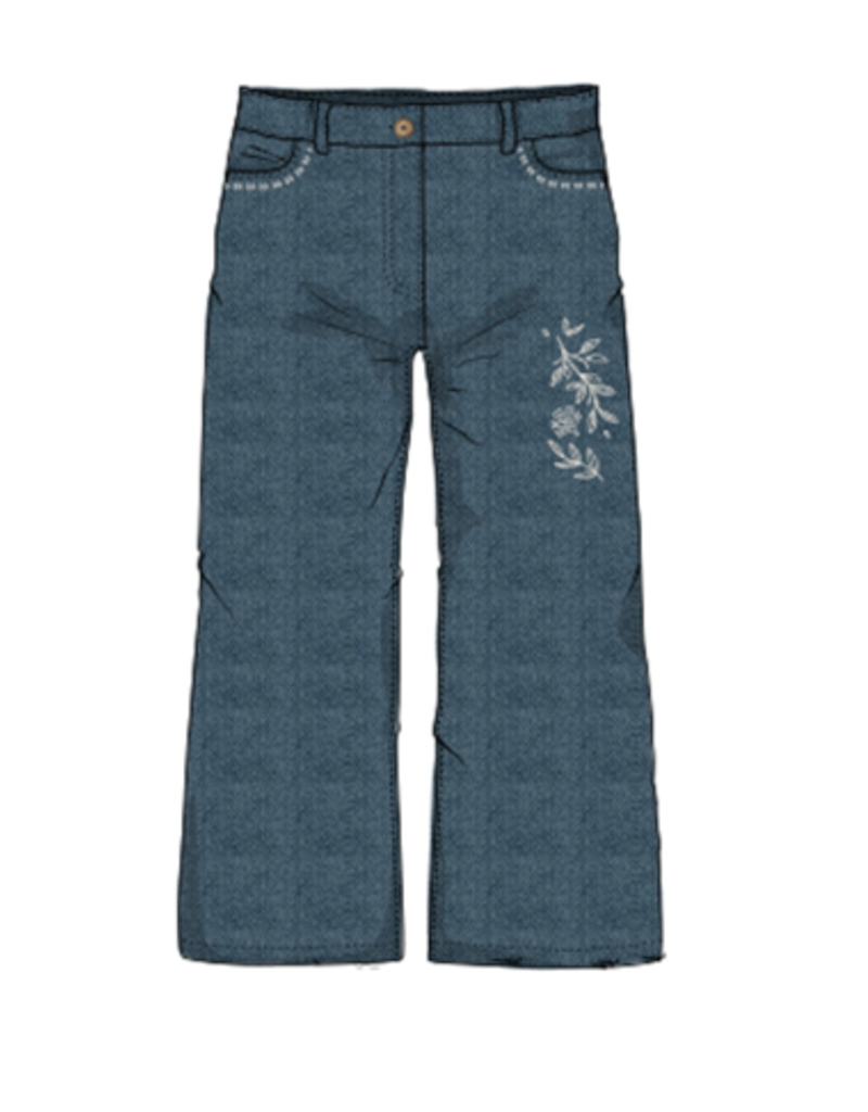 Your Wishes Your wishes-wide leg jeans-ethnic flower