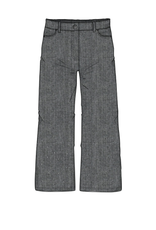 Your Wishes Your wishes-wide leg glitter jeans-grijs