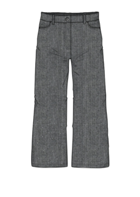 Your Wishes Your wishes-wide leg glitter jeans-grijs