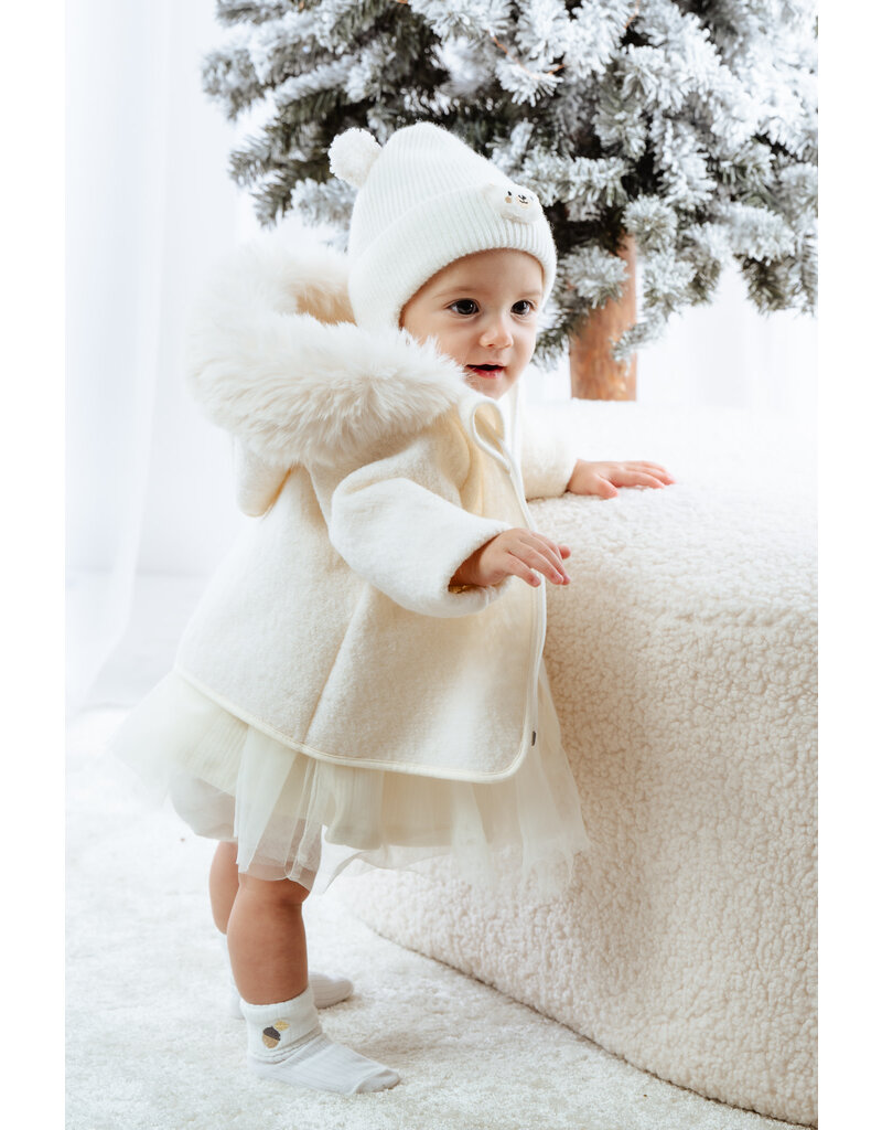 jamiks Jamiks - Jasje unisex met faux fur ecru