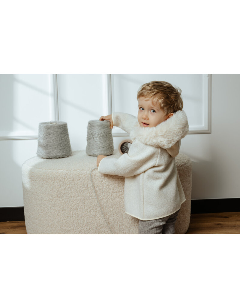 jamiks Jamiks - Jasje unisex met faux fur ecru
