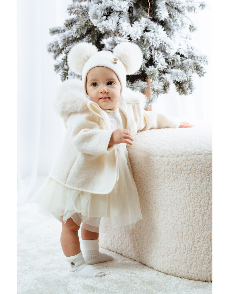 jamiks Jamiks - Jasje unisex met faux fur ecru