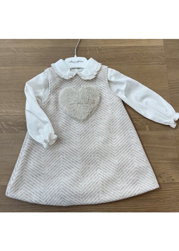 Barcellino Barcelino - beige kleedje met blouse
