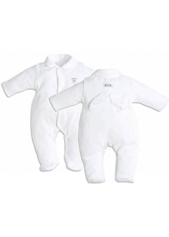 First First-setje kruippakje Angel met muts-wit-56