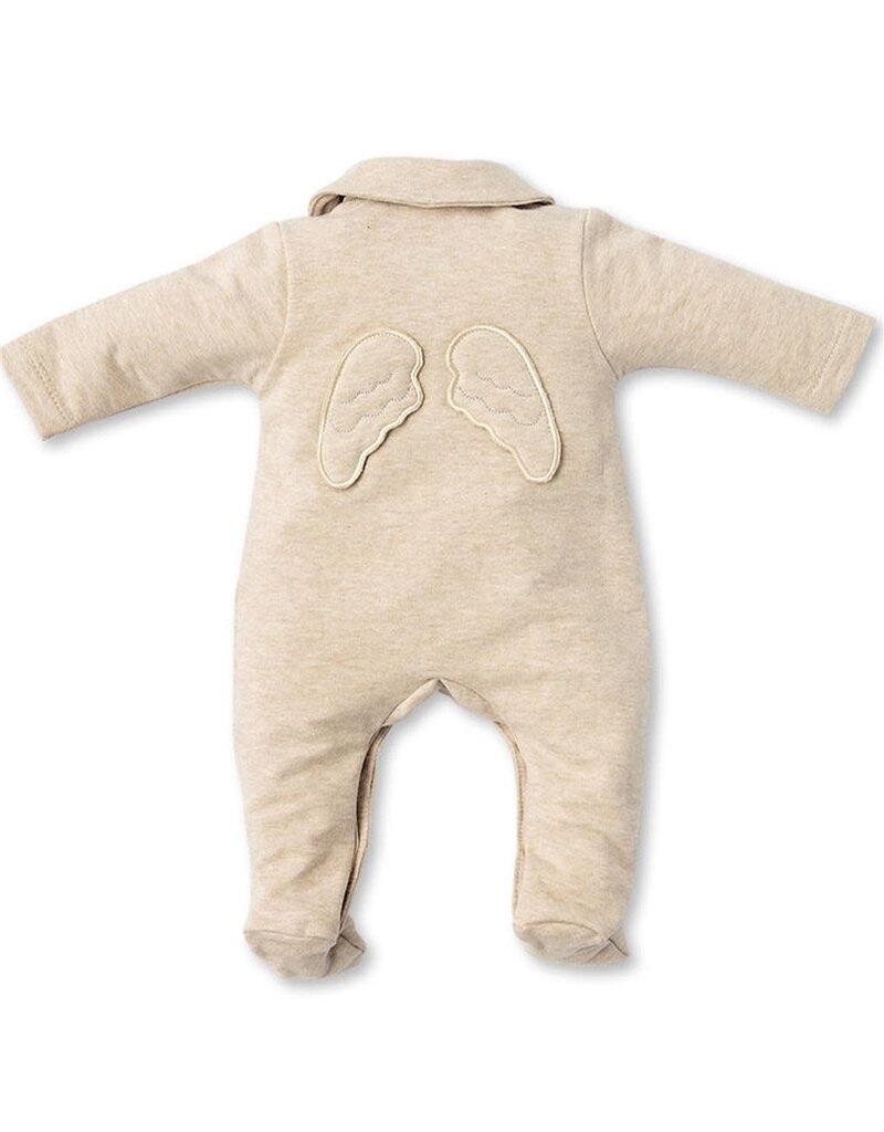 First First-setje kruippakje Angel met muts- beige-56