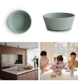 Mushie Mushie - Silicone Bowl Rond Met Zuignap cambridge bleu