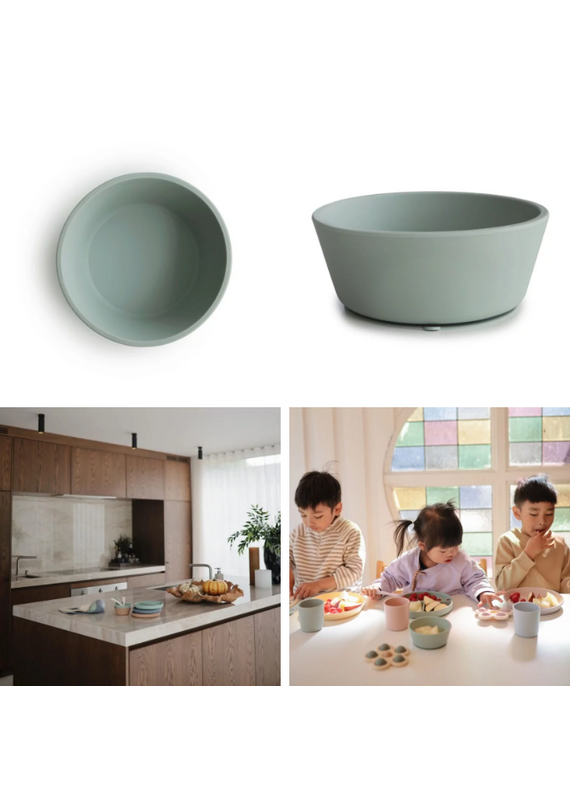 Mushie Mushie - Silicone Bowl Rond Met Zuignap cambridge bleu