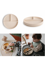 Mushie Mushie - Silicone Bord Rond Met Zuignap | shifting sand