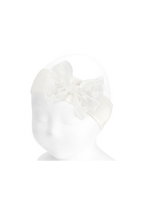 Condor Condor - witte haarband strik kant XS