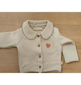 Your Wishes Your Wishes-Cardigan-quilted jersey-beige