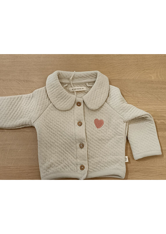 Your Wishes Your Wishes-Cardigan-quilted jersey-beige