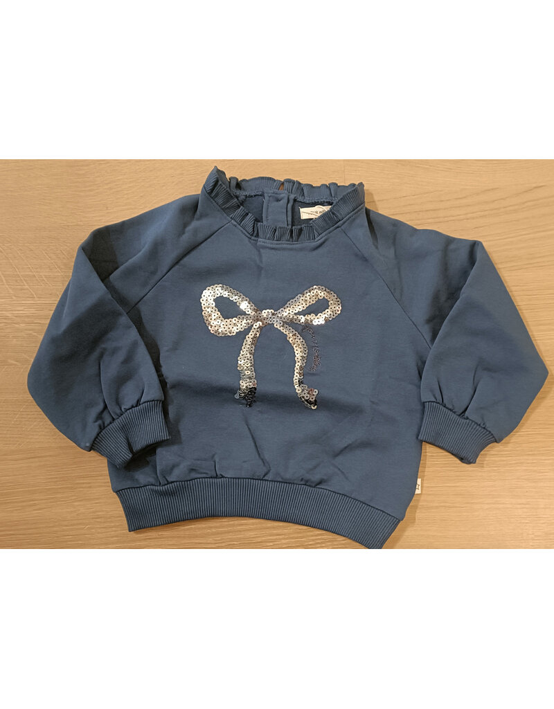 Your Wishes Your Wishes-ruffle sweater met glitterstrik