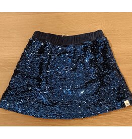 Your Wishes Your Wishes-glitterrokje velvet-blauw
