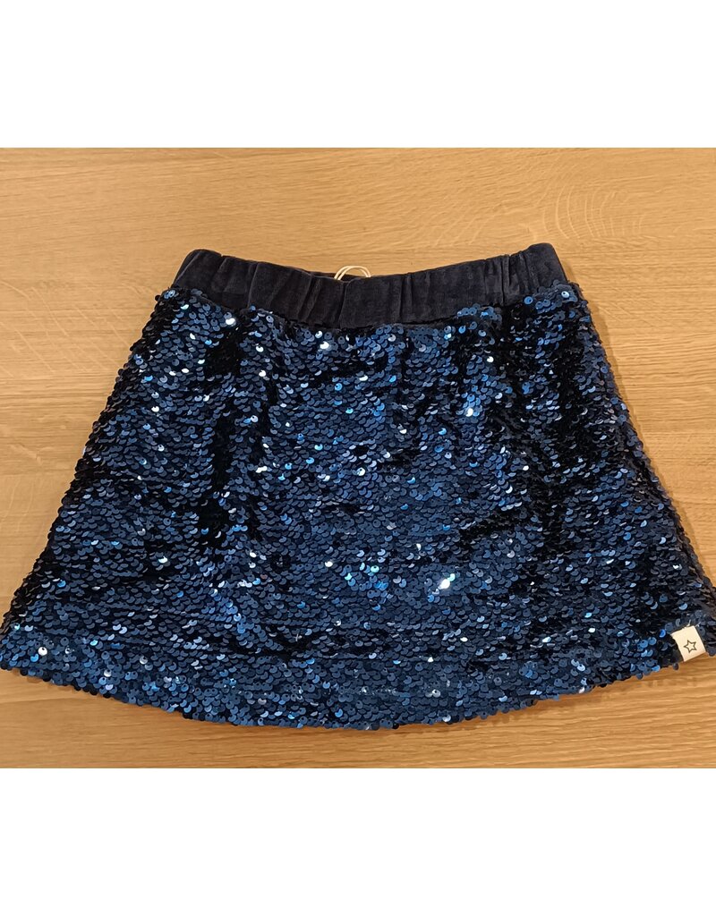 Your Wishes Your Wishes-glitterrokje velvet-blauw