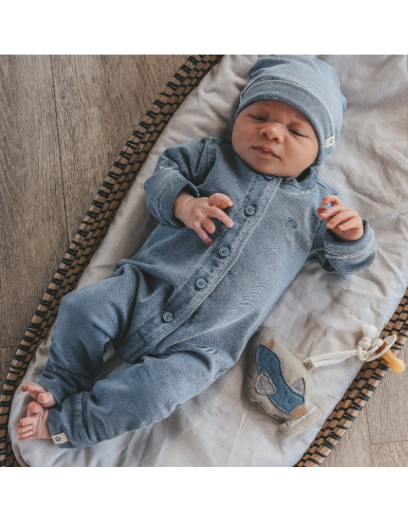 Your Wishes Your Wishes- onesie-knitted denim-jeansblauw