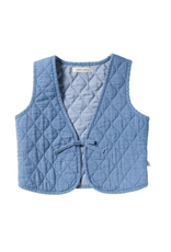 Your Wishes Quilted gilet - denim