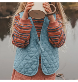 Your Wishes Quilted gilet - denim