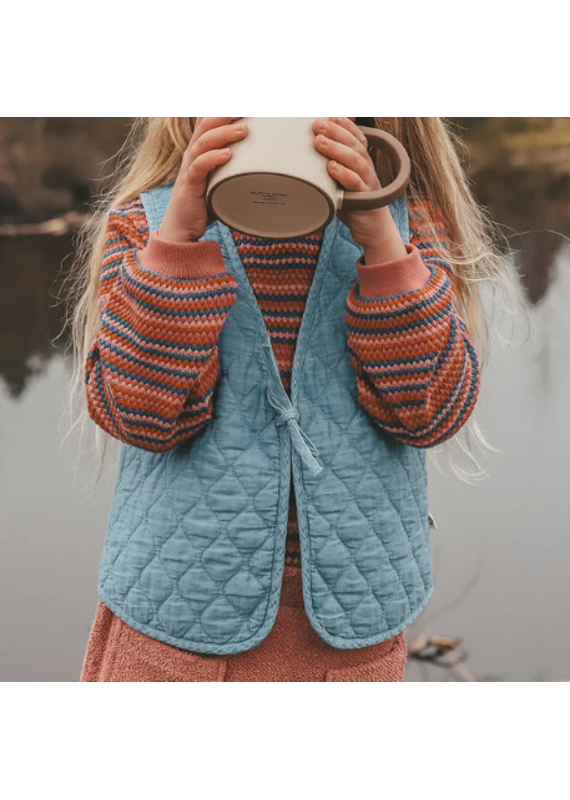 Your Wishes Quilted gilet - denim
