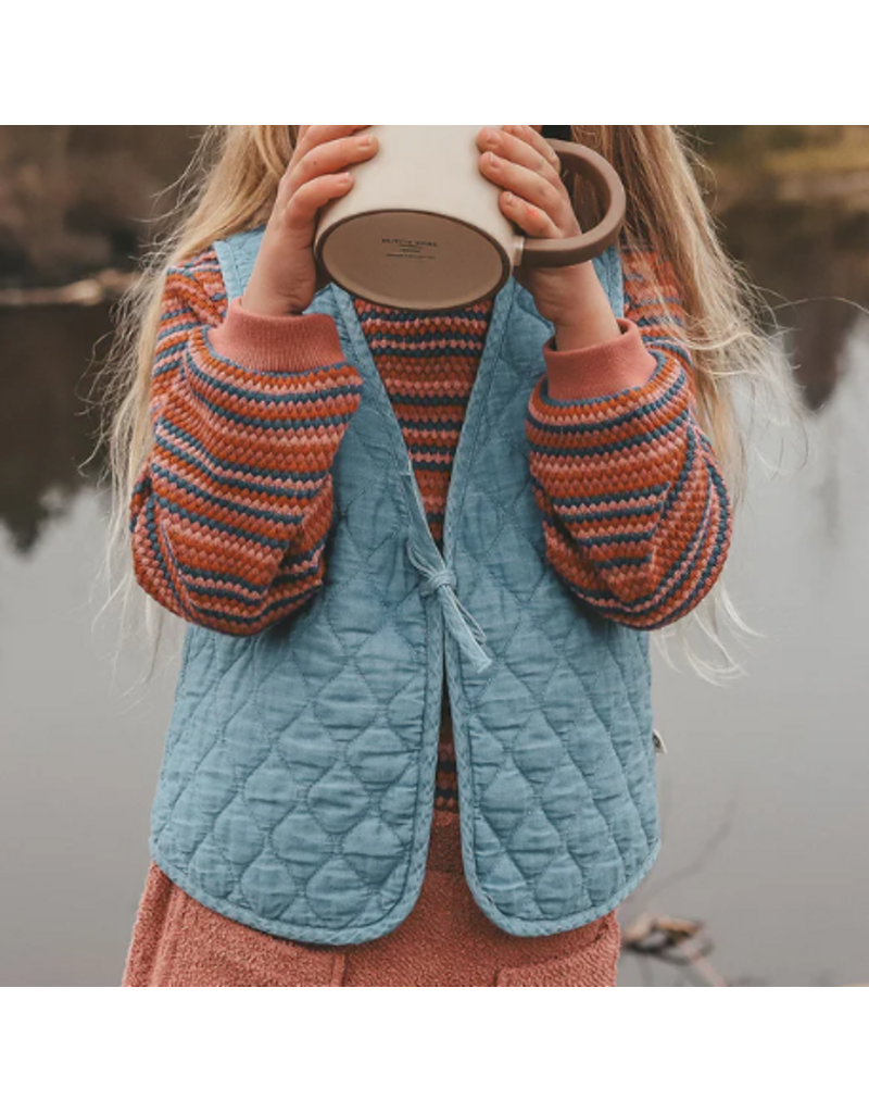 Your Wishes Quilted gilet - denim