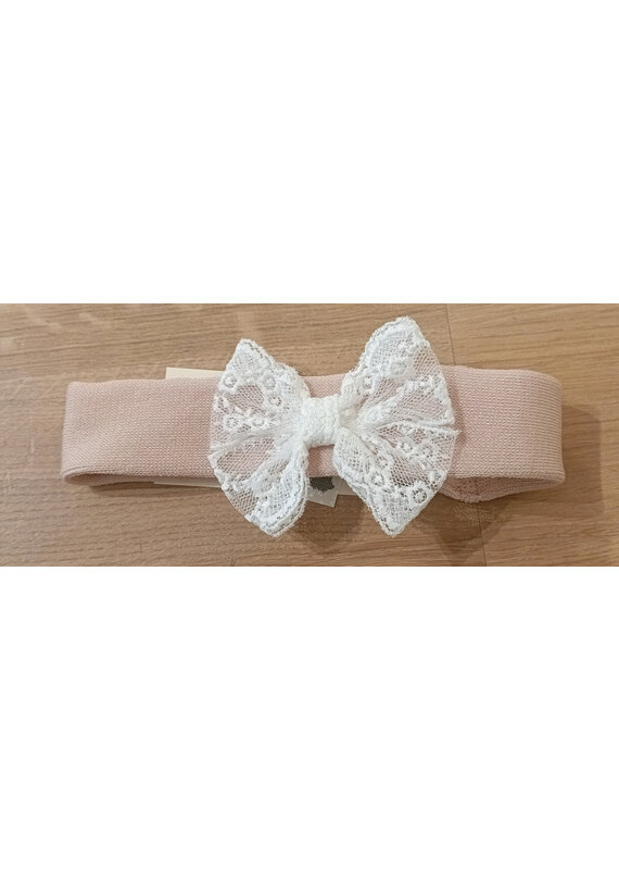 Condor Condor - rose haarband strik kant XS
