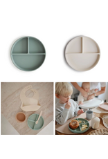 Mushie Mushie silicone bord - Cambrigde blue (groen)
