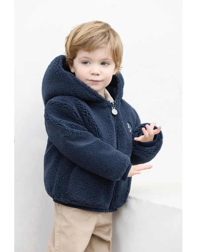 Tartine & Chocolat Tartine et Chocolat - omkeerbare marine blauwe pofjas