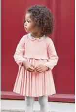 Tartine & Chocolat Tartine et Chocolat - roze kleed met geplooide rok