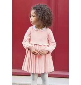 Tartine & Chocolat Tartine et Chocolat - roze kleed met geplooide rok