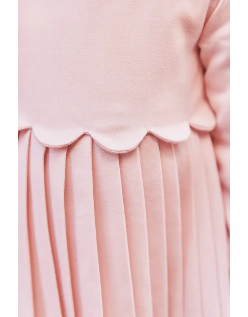 Tartine & Chocolat Tartine et Chocolat - roze kleed met geplooide rok