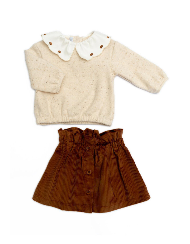 Barcellino rokje met bloes hefst kraag