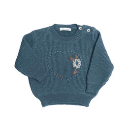 Barcellino Barcellino - Trui blauw met hartborduring