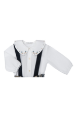 Barcellino Barcellino Lange mouwen body of blouse met kraag