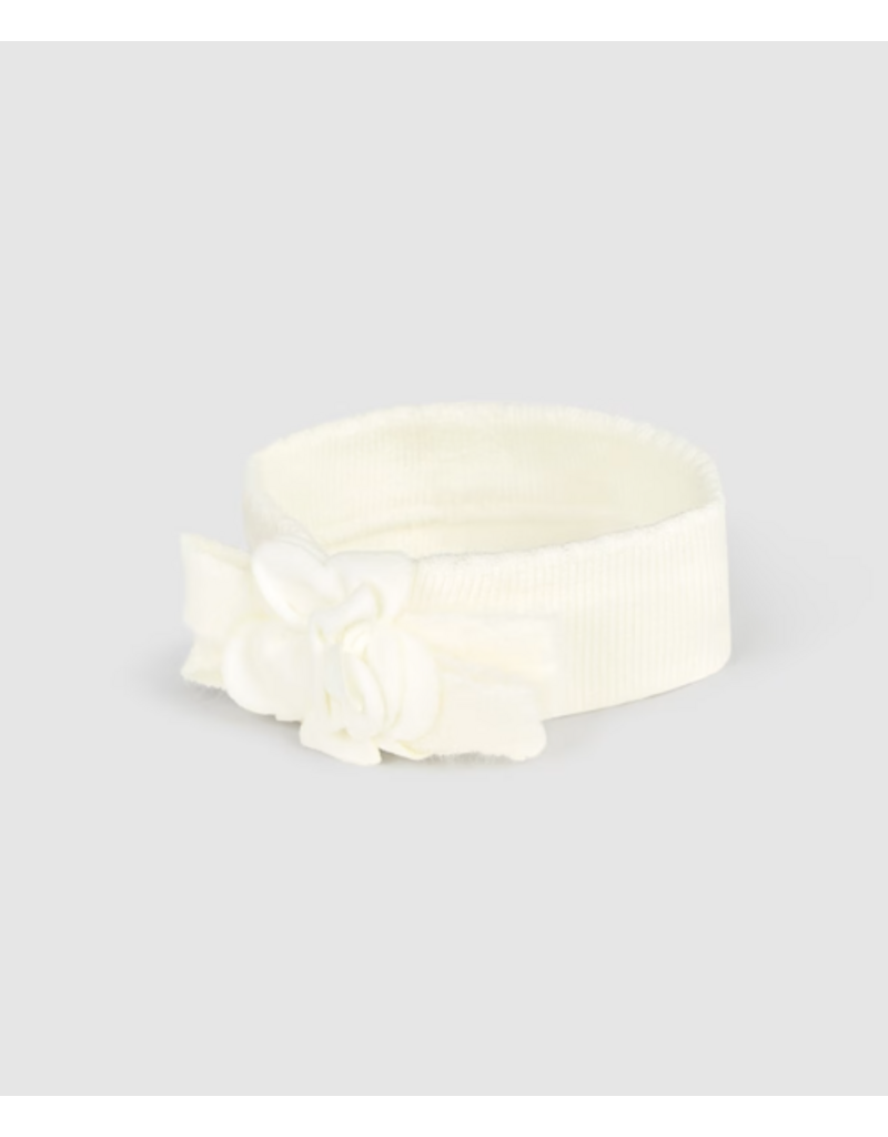 mayoral Mayoral - Newborn haarband ecru met bloem