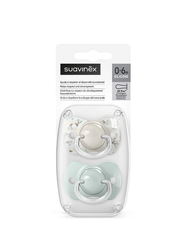 suavinex Sauvinex - set van 2 fopspenen birdies green