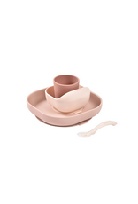 Beaba beaba - siliconen eetset 4-delig  roze