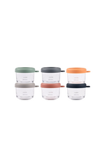 Beaba Beaba - set van 6 glazen portiepotten 150ml sunrise colormix