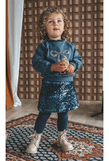 Your Wishes Your Wishes-ruffle sweater met glitterstrik