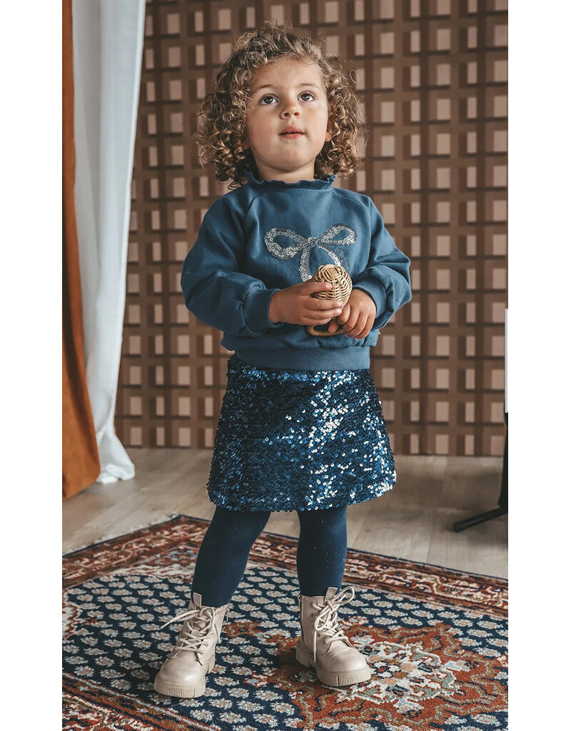 Your Wishes Your Wishes-ruffle sweater met glitterstrik