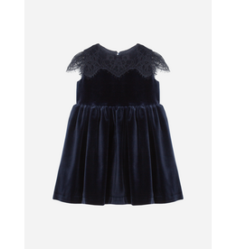 Patachou Patachou - Velours feestjurk - Marine
