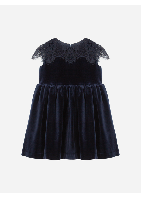 Patachou Patachou - Velours feestjurk - Marine