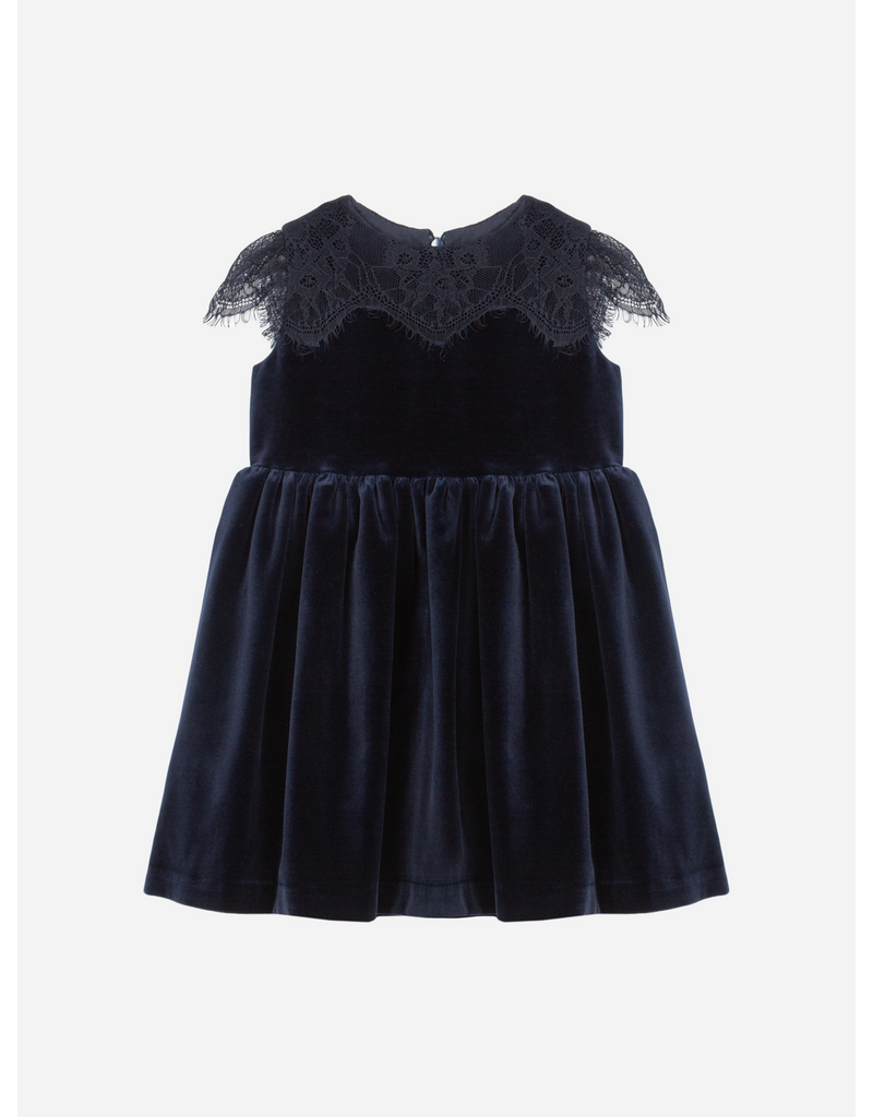 Patachou Patachou - Velours feestjurk - Marine