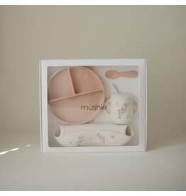 Mushie Mushie - silicone eetset pink flowers
