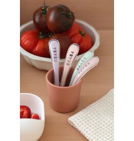 Set  4 lepels 1ste leeftijd cotton candy/barbe à papa