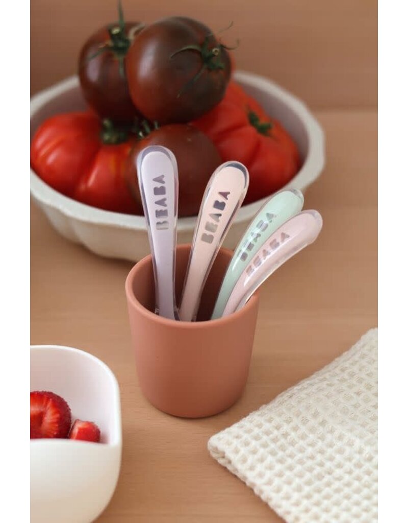 Set  4 lepels 1ste leeftijd cotton candy/barbe à papa