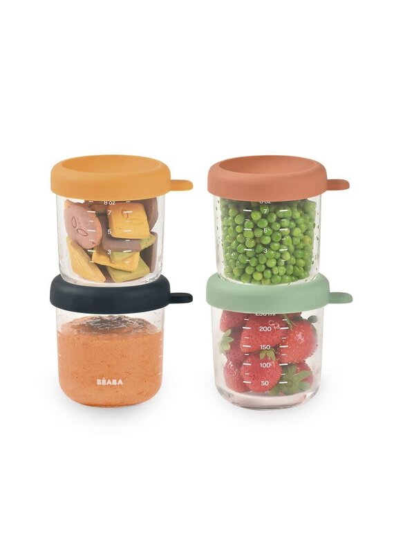 Beaba Béaba-set van 4 glazen potjes (4x250ml)