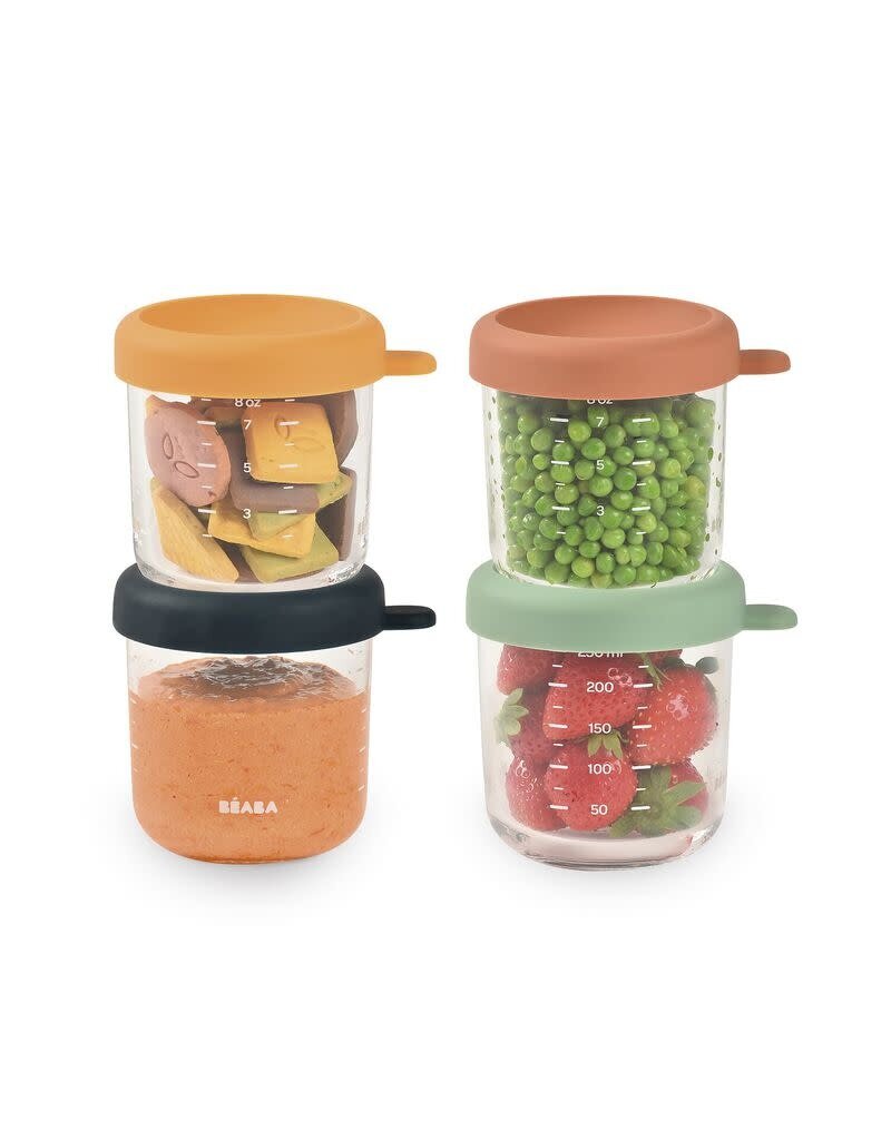 Beaba Béaba-set van 4 glazen potjes (4x250ml)
