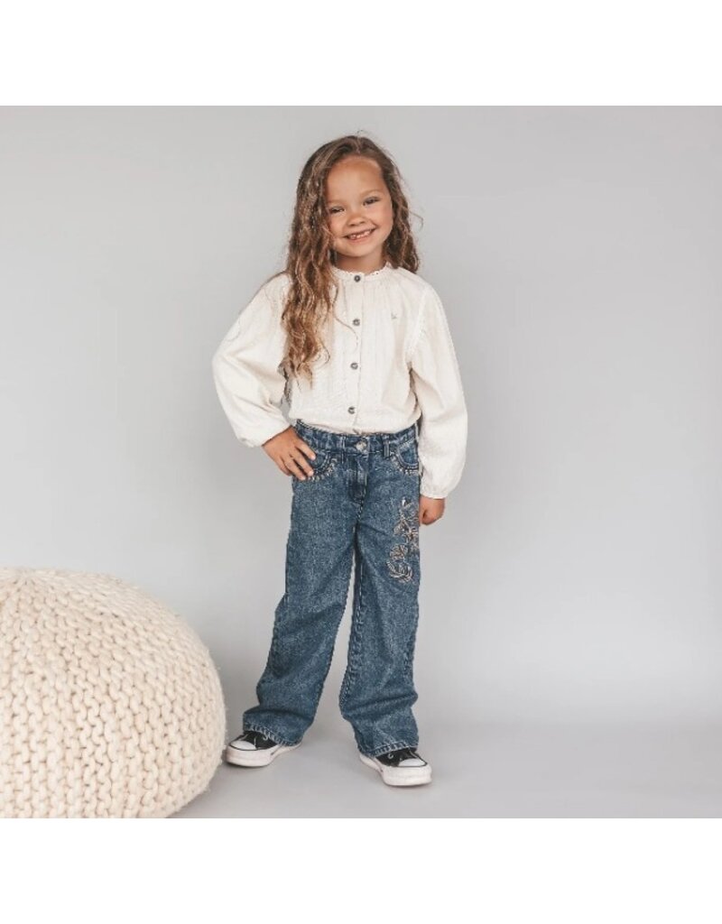 Your Wishes Your wishes-wide leg jeans-ethnic flower